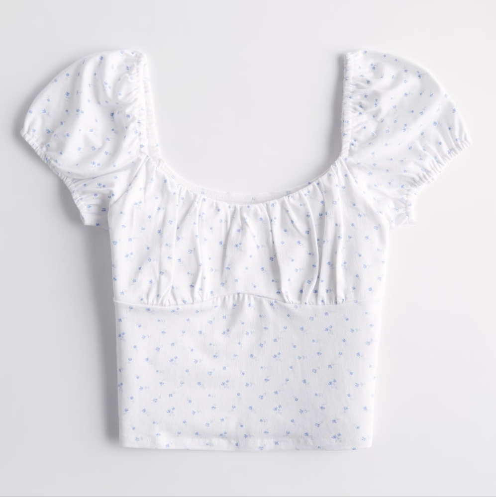 Ruched Bust Top with Floral Pattern | NWT!